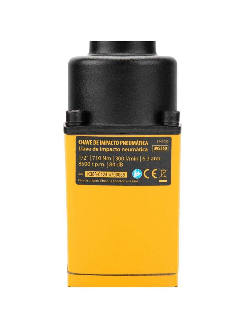 Chave De Impacto Pneumática 710nm 8500 Rpm 1/2'' Denzel