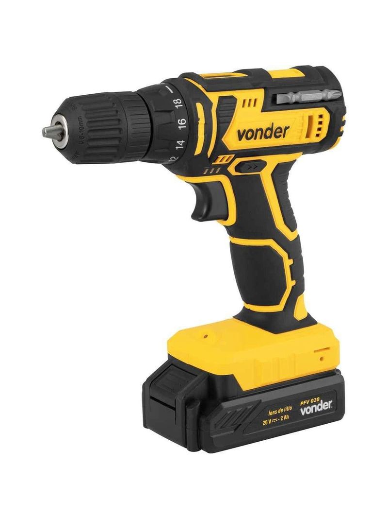 Parafusadeirafuradeira A Bateria, 20 V, Fonte De Carregamento Bivolt Automática Vonder Ostenvonder
