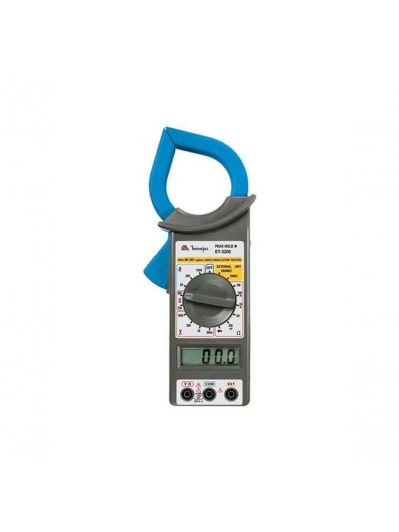 Alicate Amperimetro Digital Minipa Et-3200 Cat Ii 1000v
