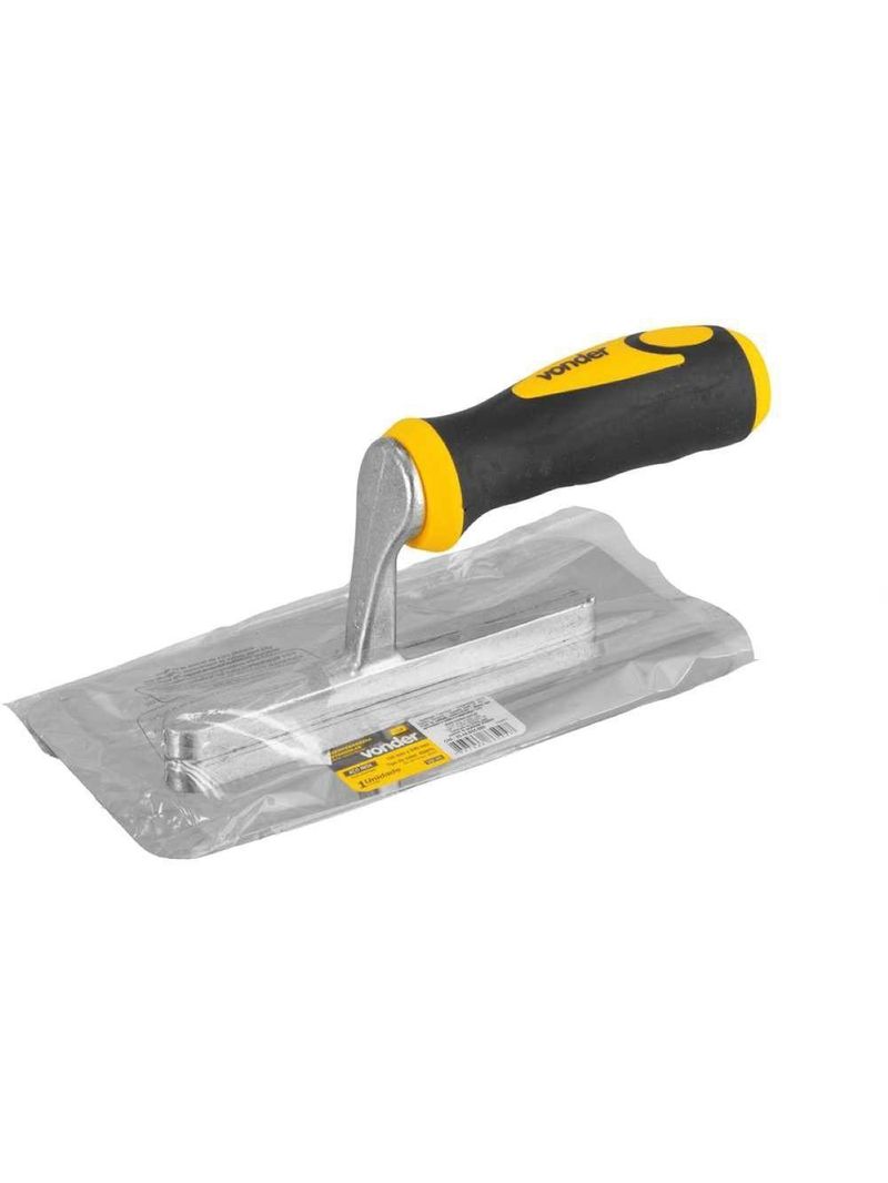 Desempenadeira Inox 24x10cm Lisa Cabo Emborrachado Vonder