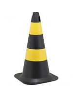 Cone Sinalização 75cm Preto/amararelo Polietileno Vonder