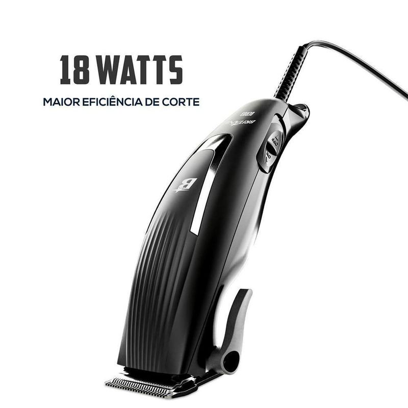 Máquina De Cortar Cabelo Britânia Bcr03 9 Acessórios 18w 110V