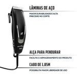 Máquina De Cortar Cabelo Britânia Bcr03 9 Acessórios 18w 110V