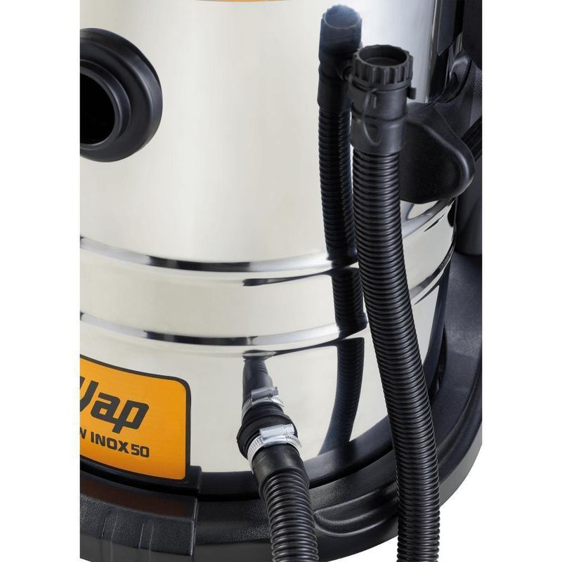 Aspirador de Pó e Água WAP GTW Inox 50 1600W 50L com Filtro Hepa e Função Soprador 110V