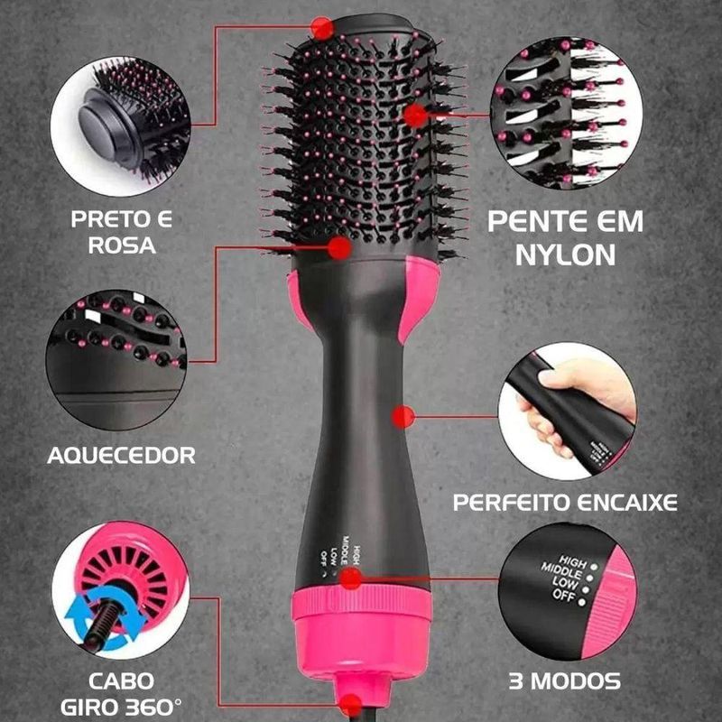 Escova Secadora Modeladora Alisadora Garantia Premier