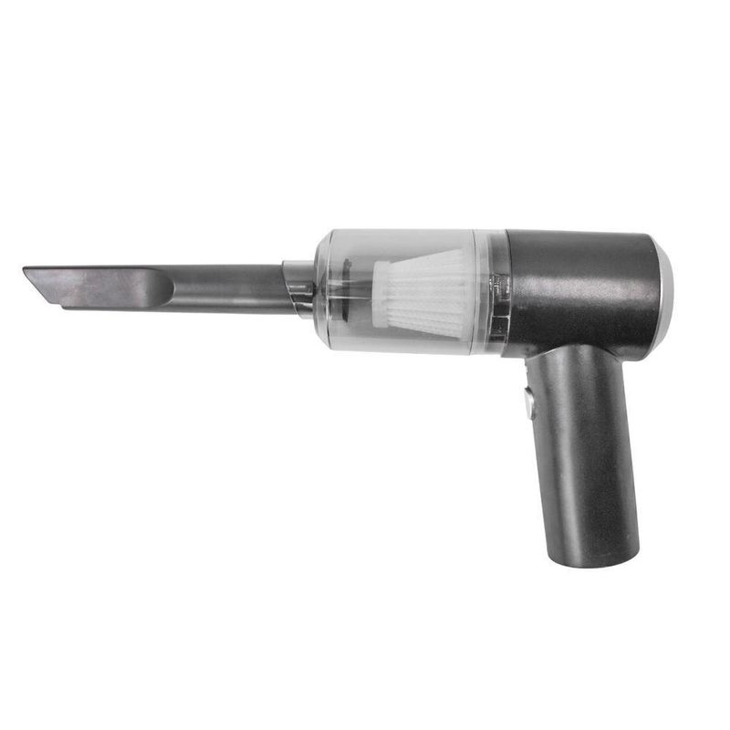 Aspirador Portátil sem Fio Shopmix Mini para Casa e Carro Recarregável com Ponteira Escova Preto