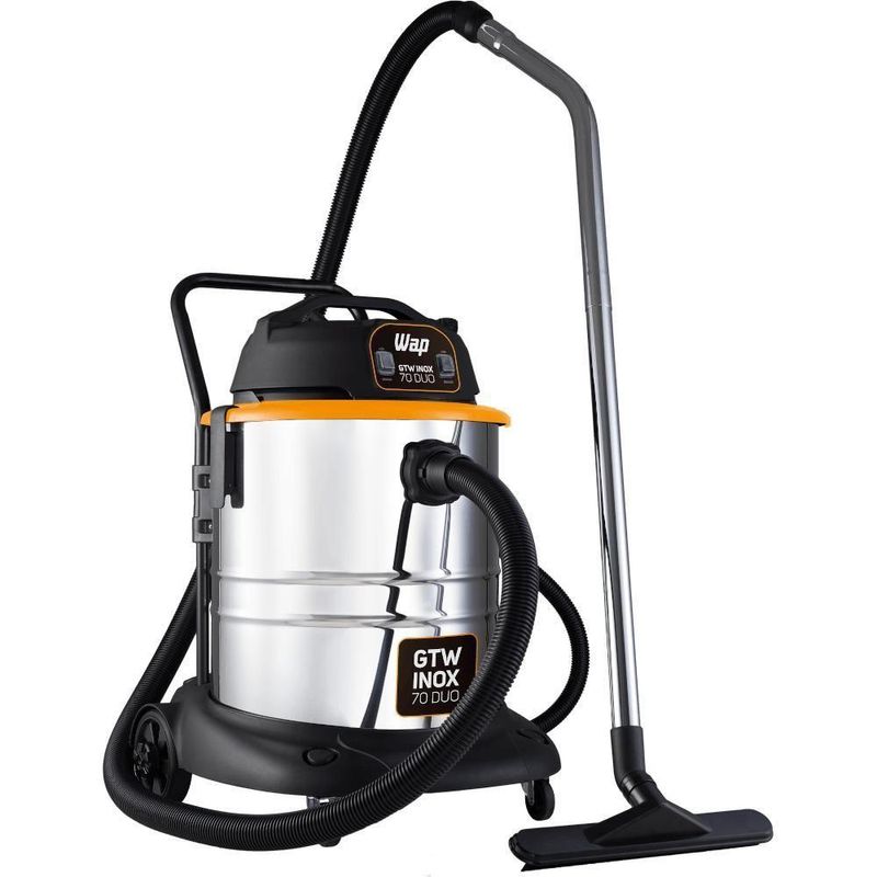 Aspirador de Pó e Água WAP GTW Inox 70 Duo 2800W 70L Inox Preto 110V
