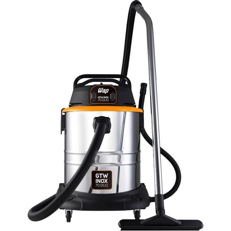 Aspirador de Pó e Água WAP GTW Inox 70 Duo 2800W 70L Inox Preto 110V