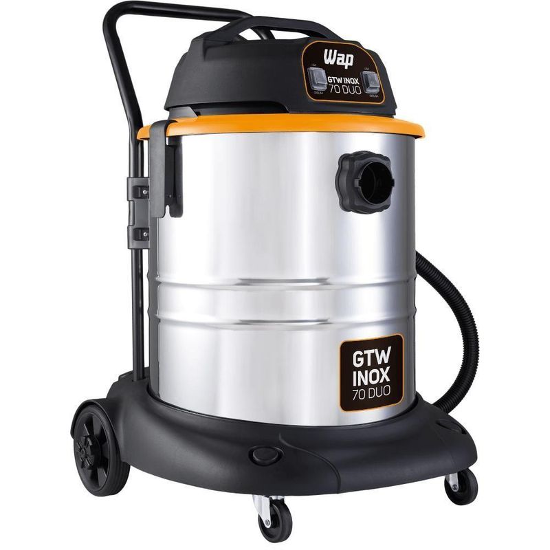 Aspirador de Pó e Água WAP GTW Inox 70 Duo 2800W 70L Inox Preto 110V