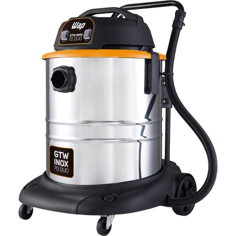 Aspirador de Pó e Água WAP GTW Inox 70 Duo 2800W 70L Inox Preto 110V