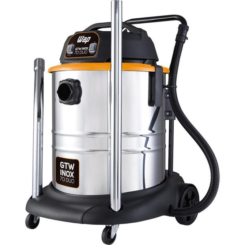 Aspirador de Pó e Água WAP GTW Inox 70 Duo 2800W 70L Inox Preto 110V