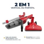 Aspirador de Pó Vertical 2 em 1 Britânia BAS1290V 1250W Reservatório 1L Filtro Hepa 220V