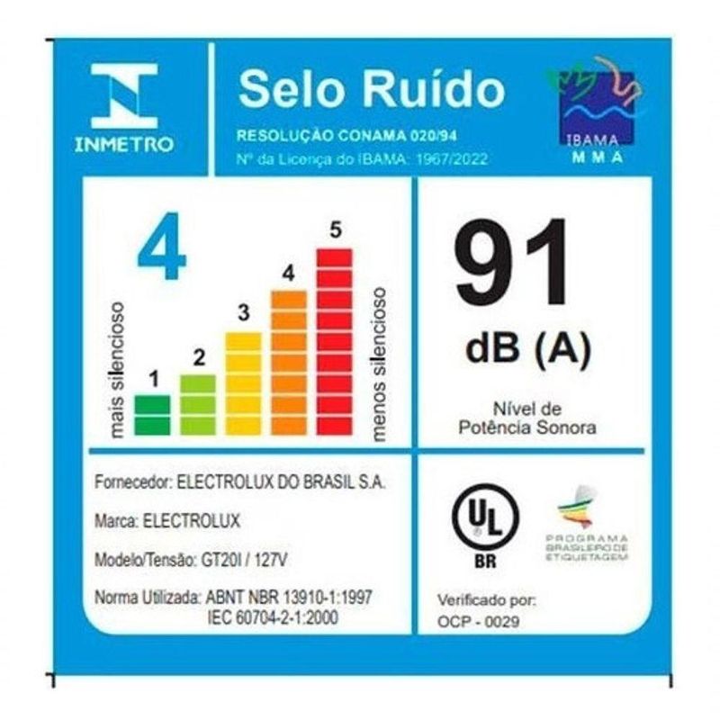 Aspirador de Pó e Água Electrolux Gt20i 1800W 20L Prata 110V