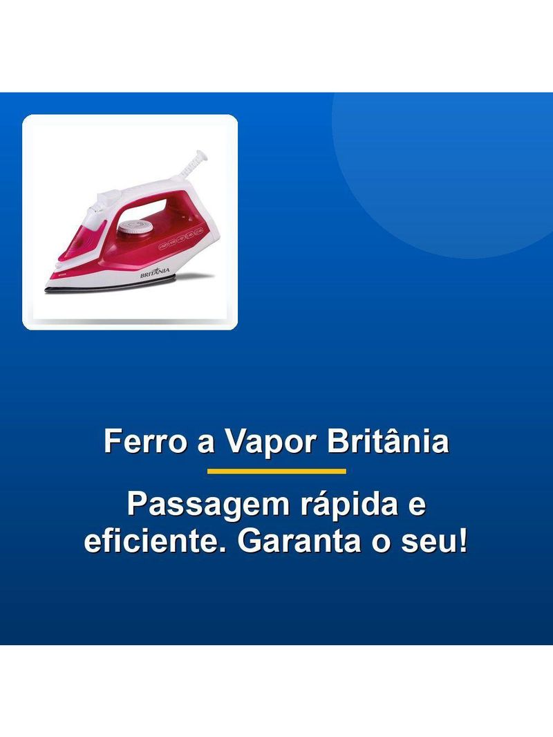 Ferro Elétrico A Vapor Britânia Bfv201r 220V