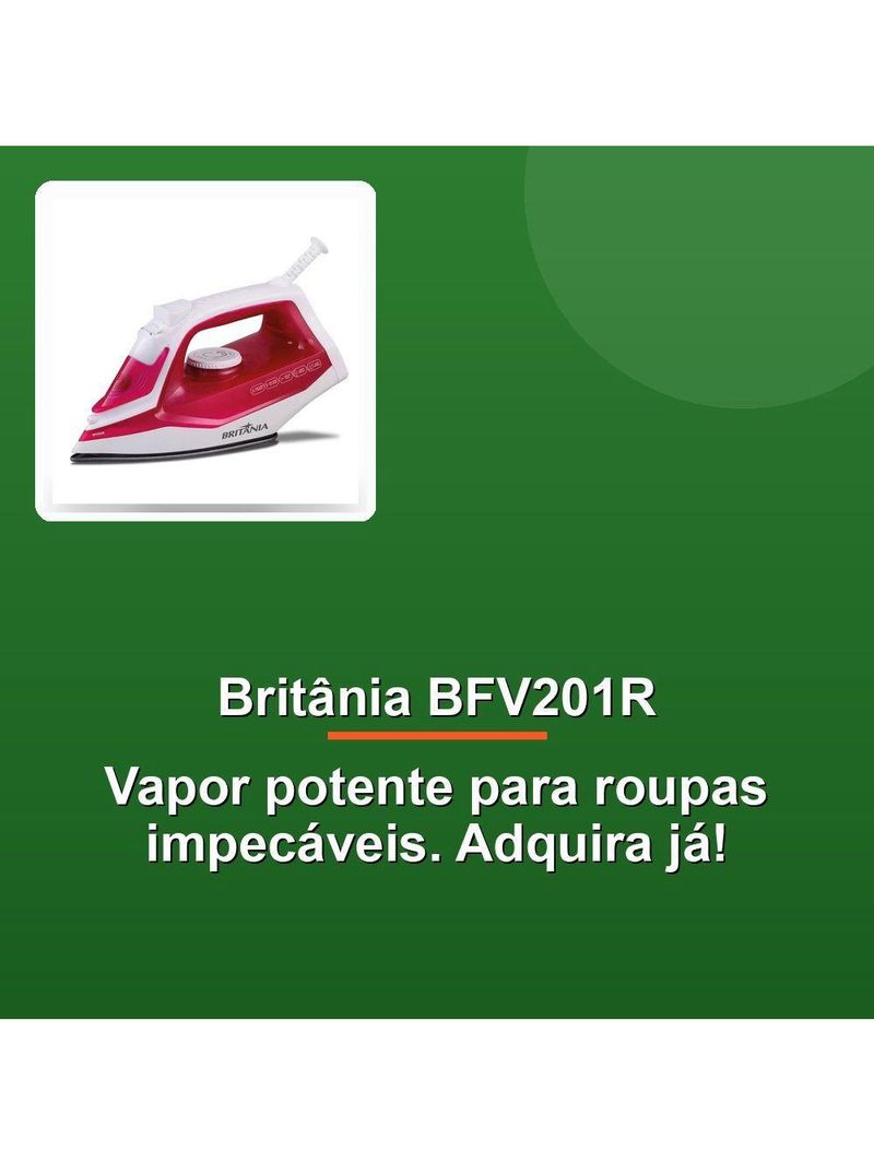 Ferro Elétrico A Vapor Britânia Bfv201r 220V