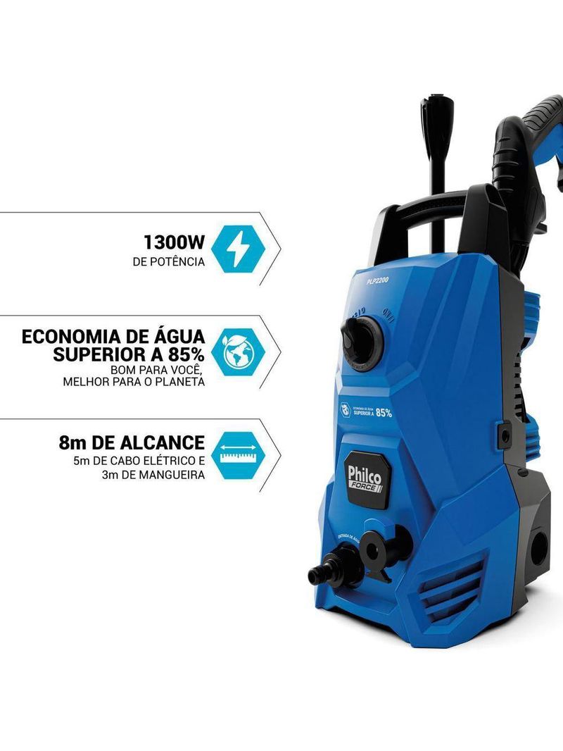 Lavadora de Alta Pressão Philco Force 1300psi 1300W PLP2200 220V