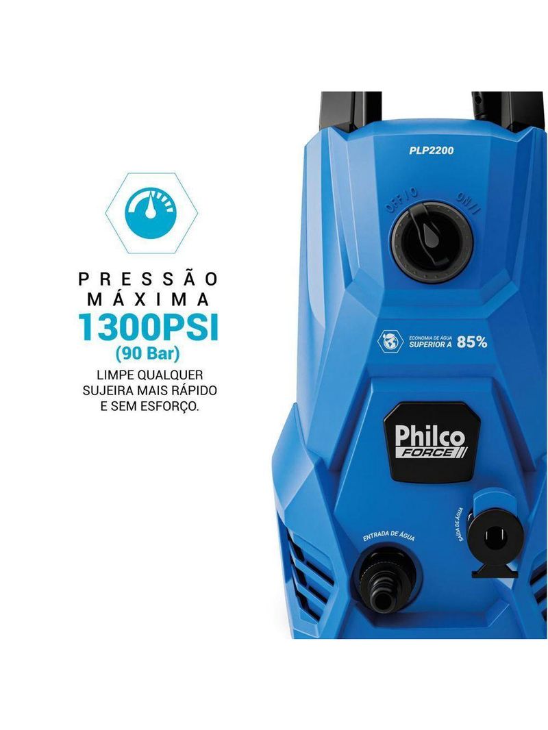 Lavadora de Alta Pressão Philco Force 1300psi 1300W PLP2200 220V