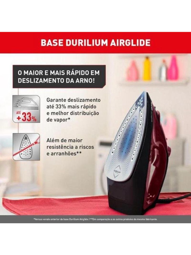 Ferro A Vapor Ultragliss Base Durilium Airglide 1520W Vinho