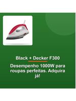 Ferro De Passar Black + Decker F300 1000W Seco 110V