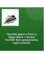 Ferro A Vapor Black + Decker Fx3100 Antigotejamento 220V