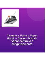 Ferro A Vapor Black + Decker Fx3100 Antigotejamento 220V