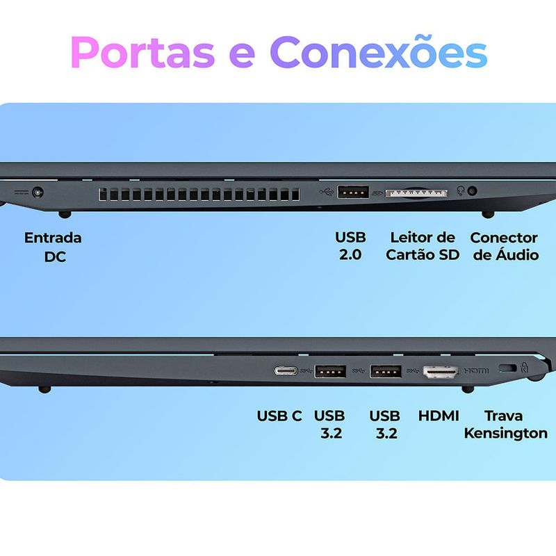 Notebook Positivo Vision R15M AMD® Ryzen 3-7330U Windows 11 8GB RAM 512GB SSD Wi-Fi 6 Tela 15” Full HD IPS - Minitela