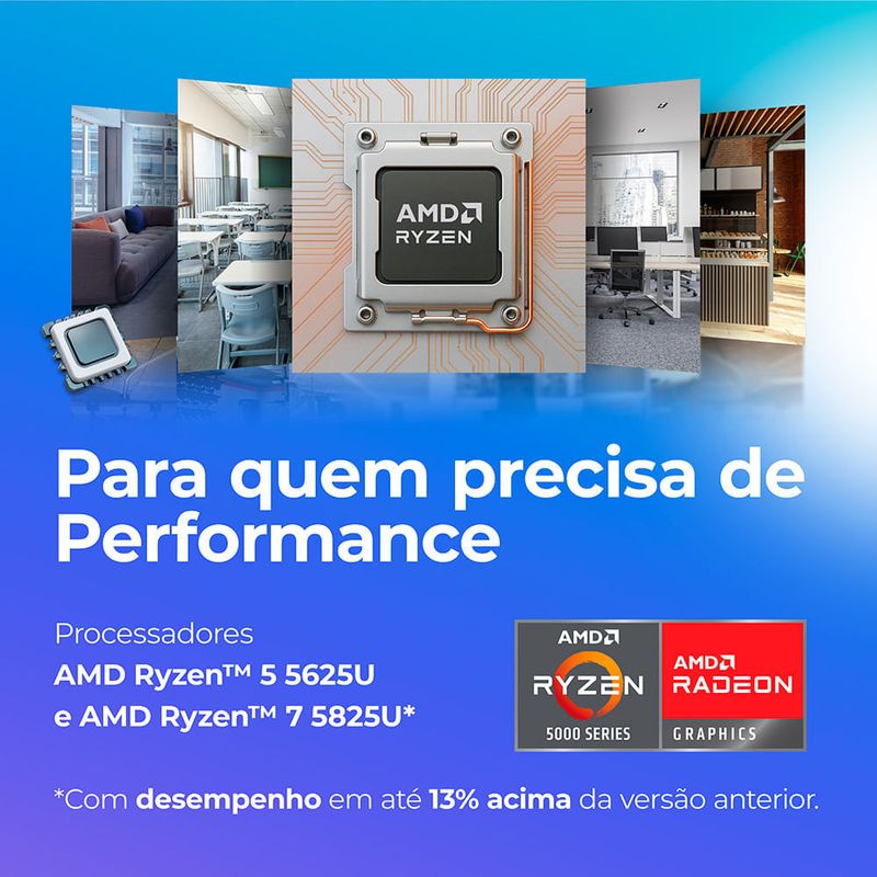 Notebook Positivo Vision R15M AMD® Ryzen 3-7330U Windows 11 8GB RAM 512GB SSD Wi-Fi 6 Tela 15” Full HD IPS - Minitela
