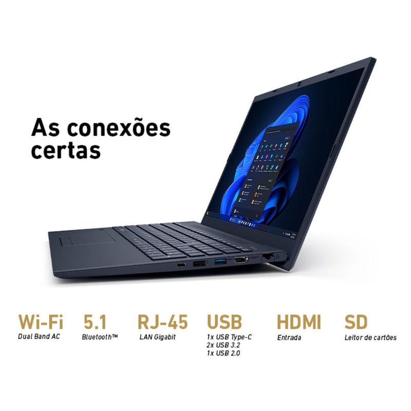 Notebook VAIO FE15 Intel® Core™ i5-1235U Windows 11 Pro 16GB RAM 256GB SSD 156" Full HD - Cinza Grafite