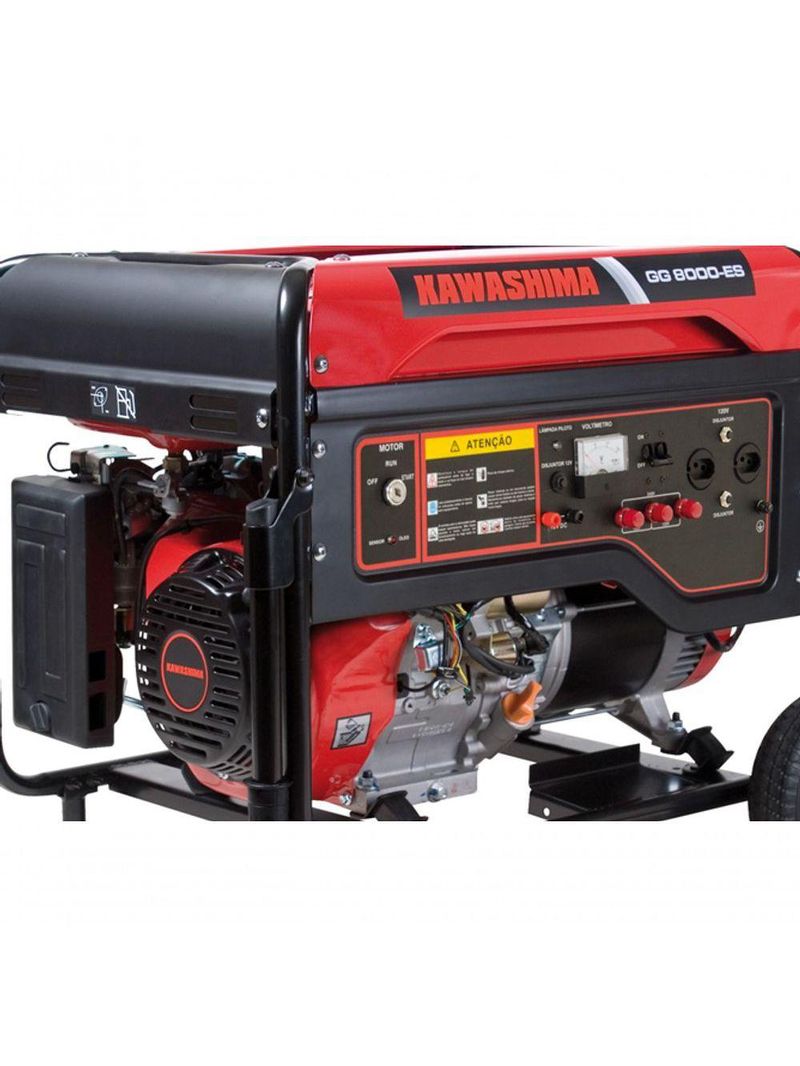 Gerador à Gasolina Kawashima Gg8000-es 8,0kw Mono Bivolt