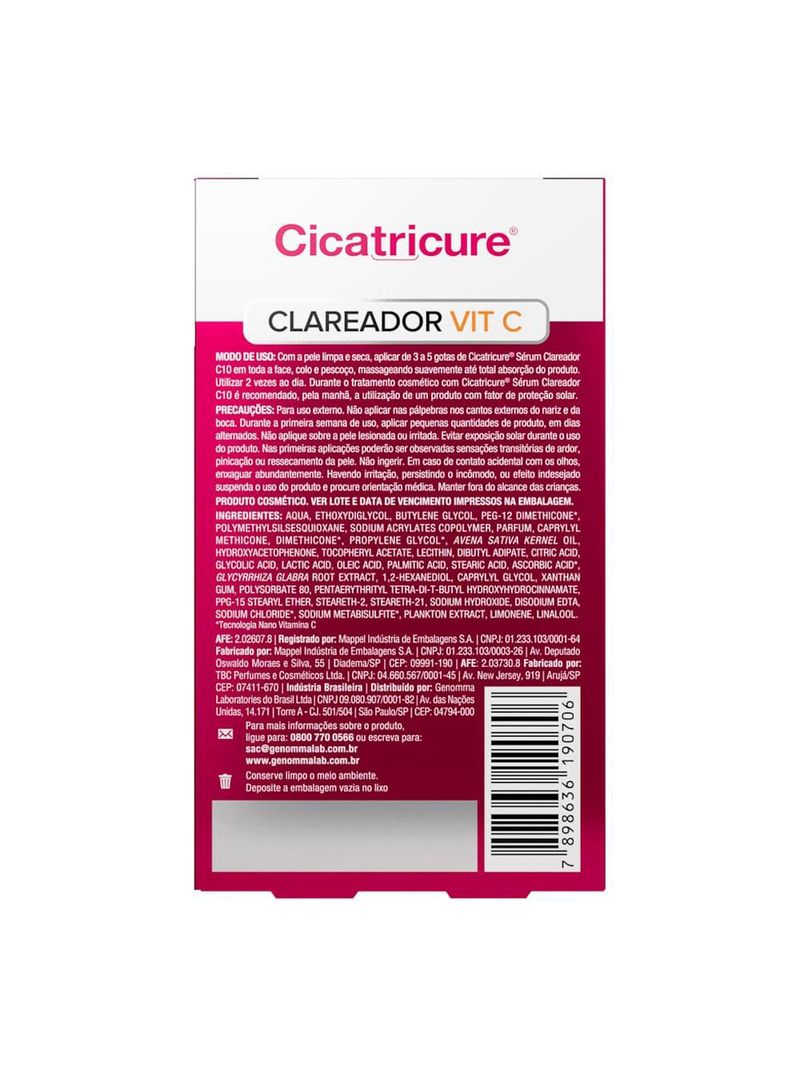 Cicatricure sérum clareador vit c