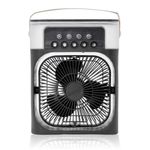 Ventilador Portátil Iluminação Umidificador Climatizador Usb De Mesa Branco