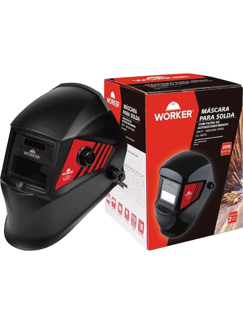 Mascara Para Solda Automática Tonalidade 9 A 13 Wk71 Worker