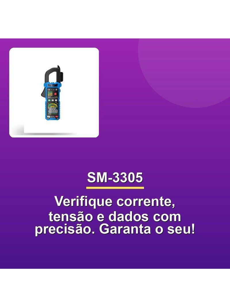 Alicate Amperímetro Smart Sm-3305