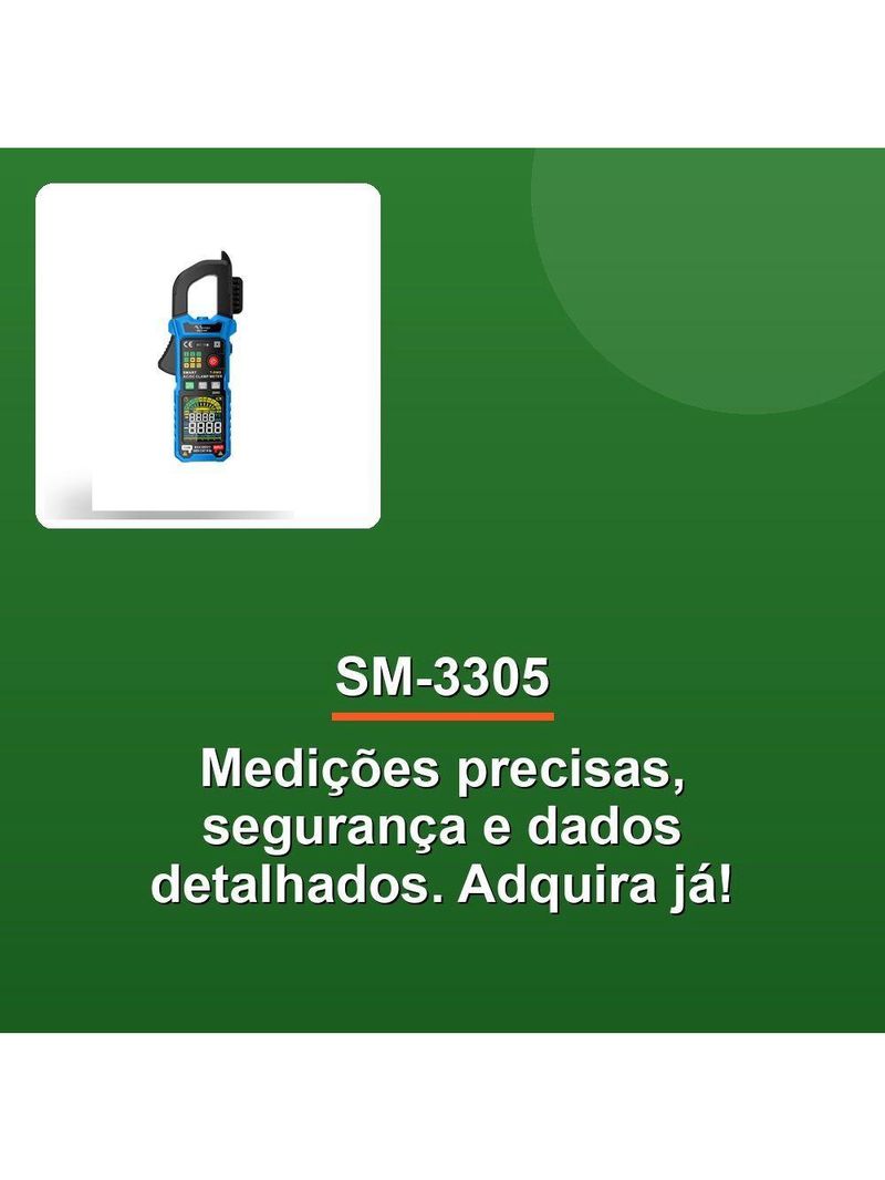 Alicate Amperímetro Smart Sm-3305