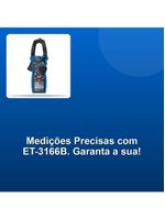 Alicate Amperimetro Digital True Rms Et-3166b