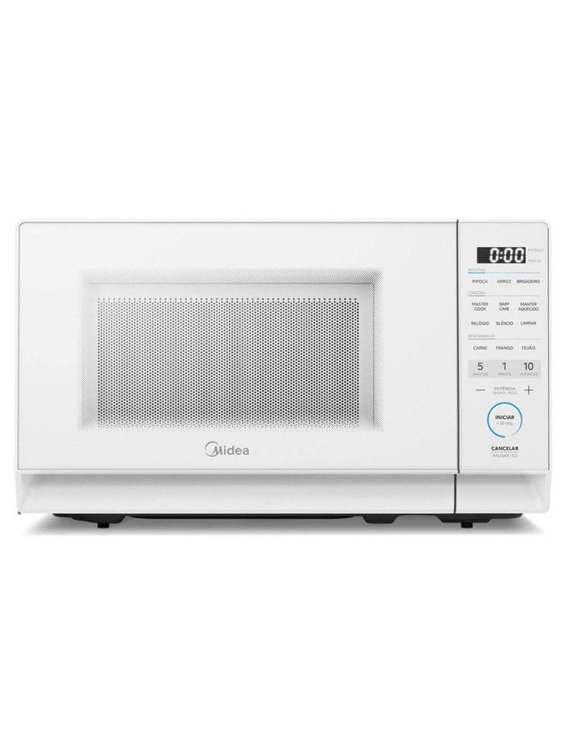Microondas 20 Litros Mastercook Com Display Digital Midea Branco 110V