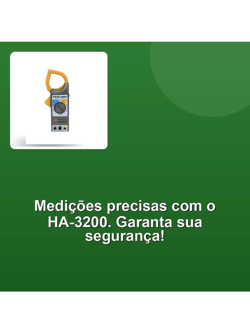 Alicate Amperímetro Digital Hikari Ha-3200