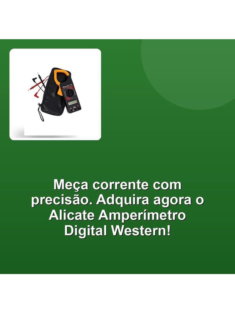 Alicate Amperímetro Digital Western