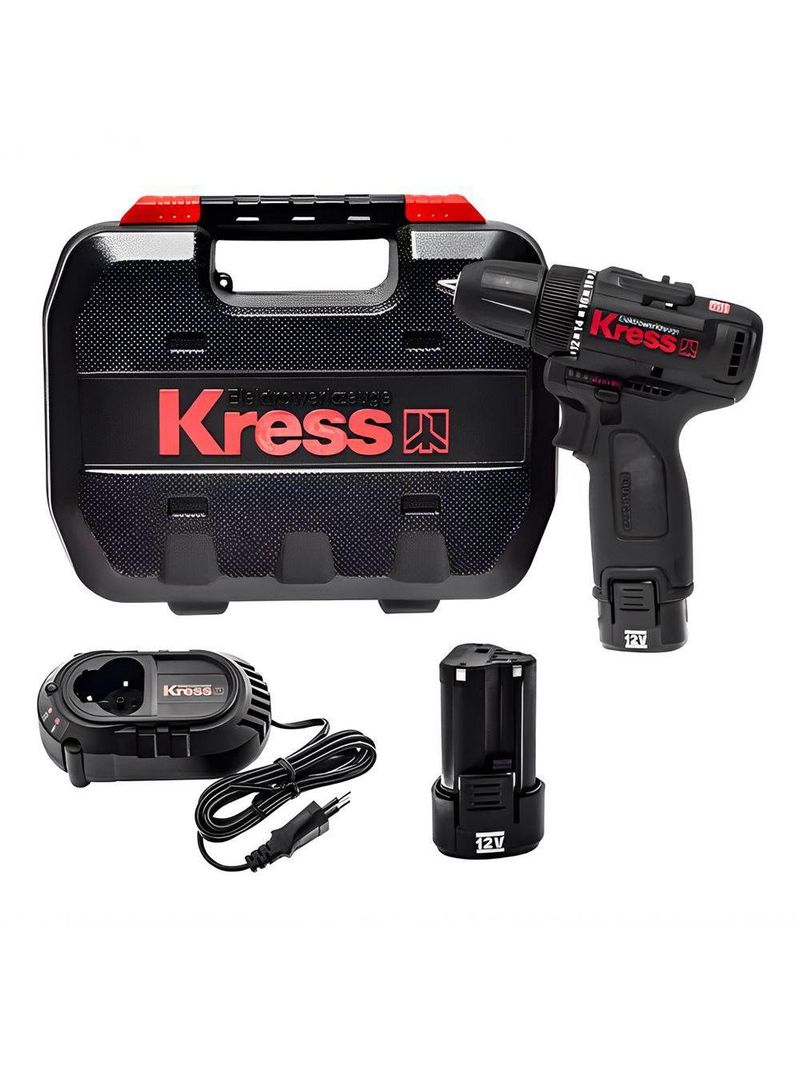 Parafusadeira/furadeira De Impacto 12v 10mm Kress Kuc11 – Potente, Compacta E Profissional