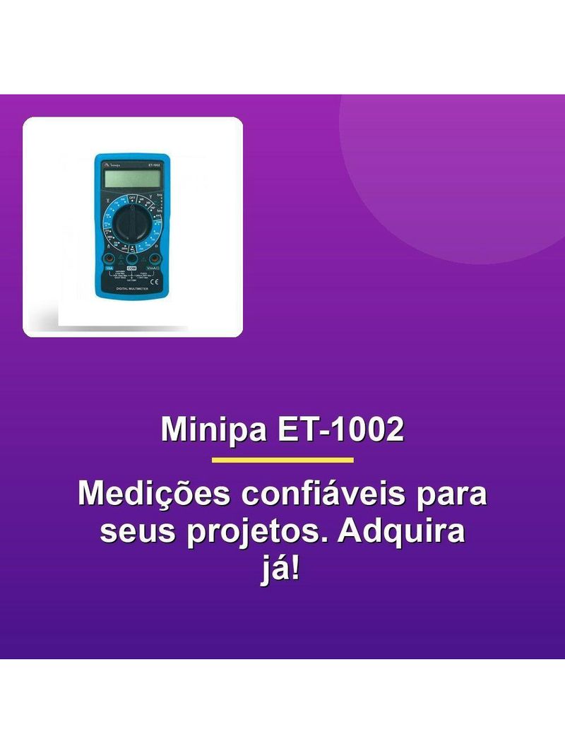 Multímetro Digital Minipa Et-1002