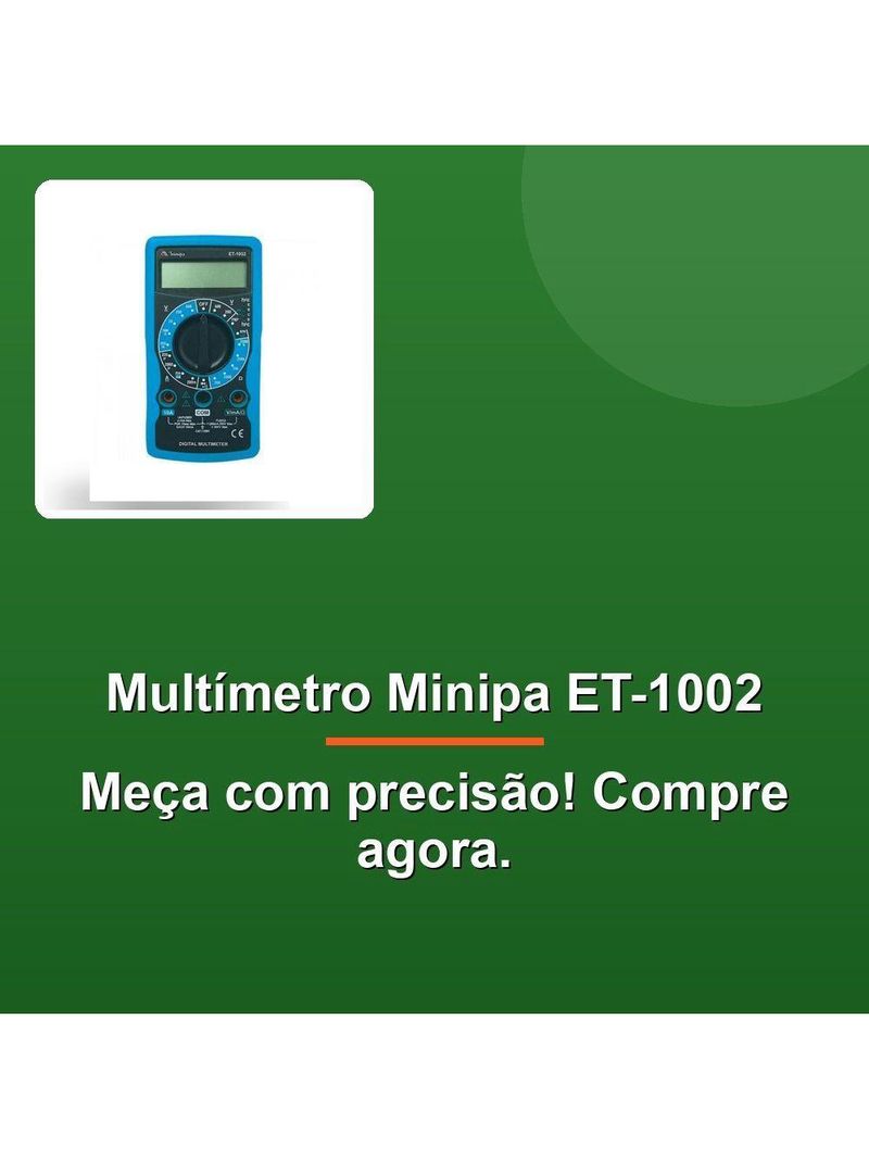 Multímetro Digital Minipa Et-1002