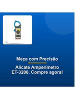 Alicate Amperímetro 1000a Ac Et-3200
