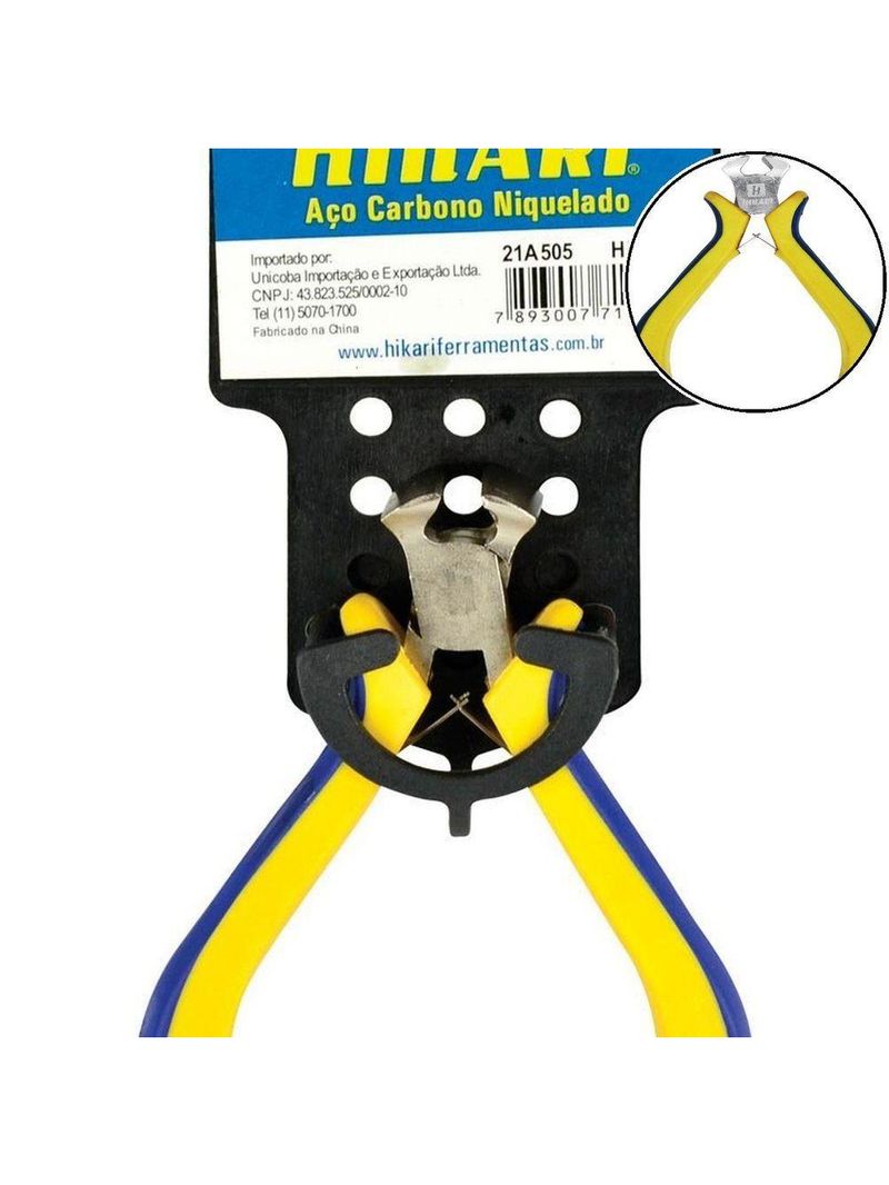 Alicate Corte Frontal Hk-505 110mm 4,5" Cabo Emborrachado