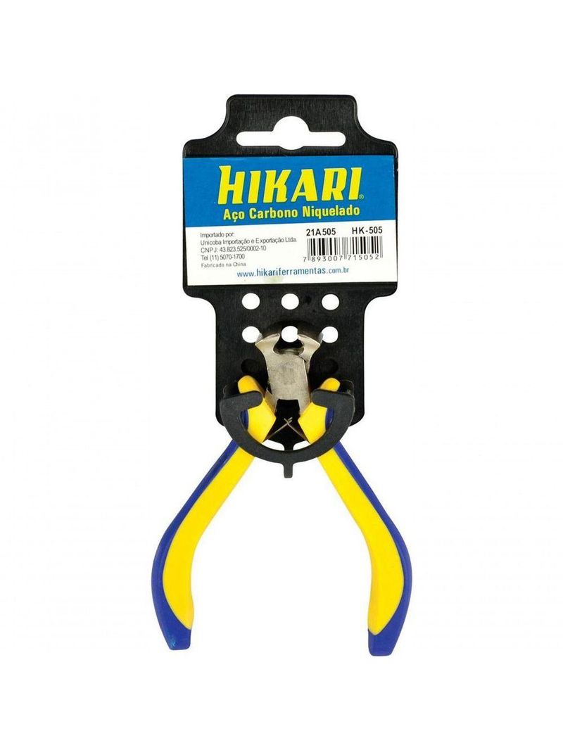Alicate Corte Frontal Hk-505 110mm 4,5" Cabo Emborrachado