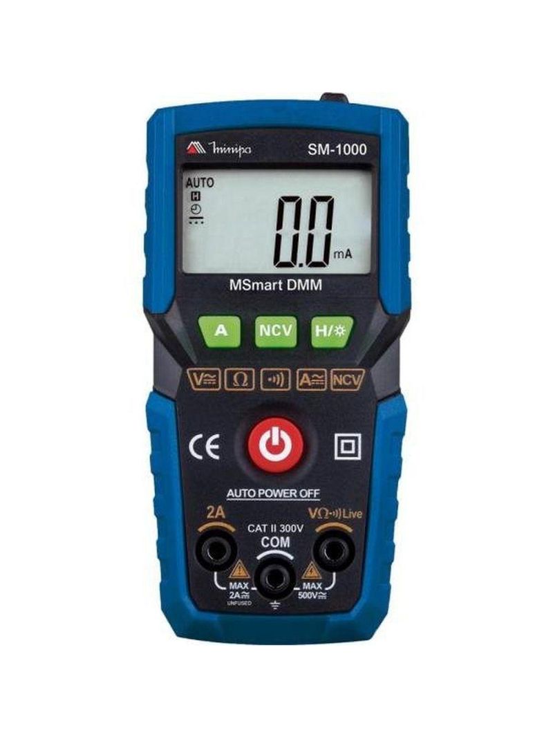 Multímetro Digital Minipa Sm-1000 Azul Preto