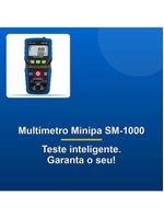Multímetro Digital Minipa Sm-1000 Azul Preto