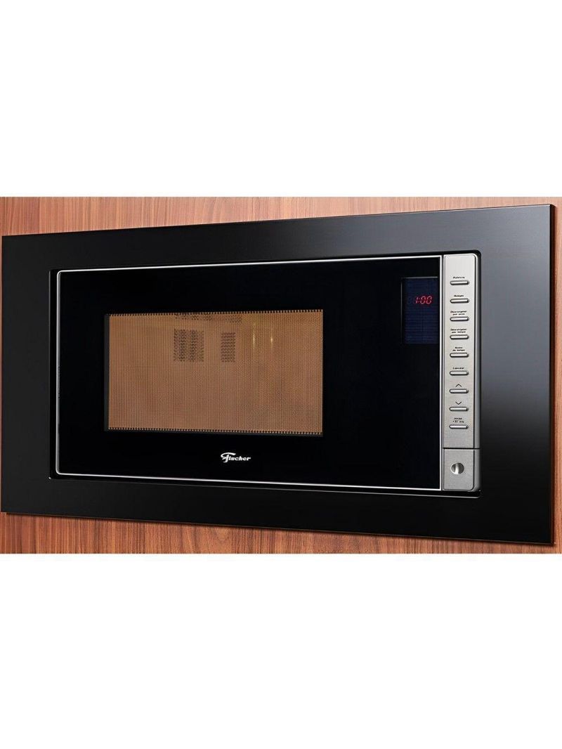 Micro-ondas Embutir Fit Line 25L Moldura Preta 220V Fischer