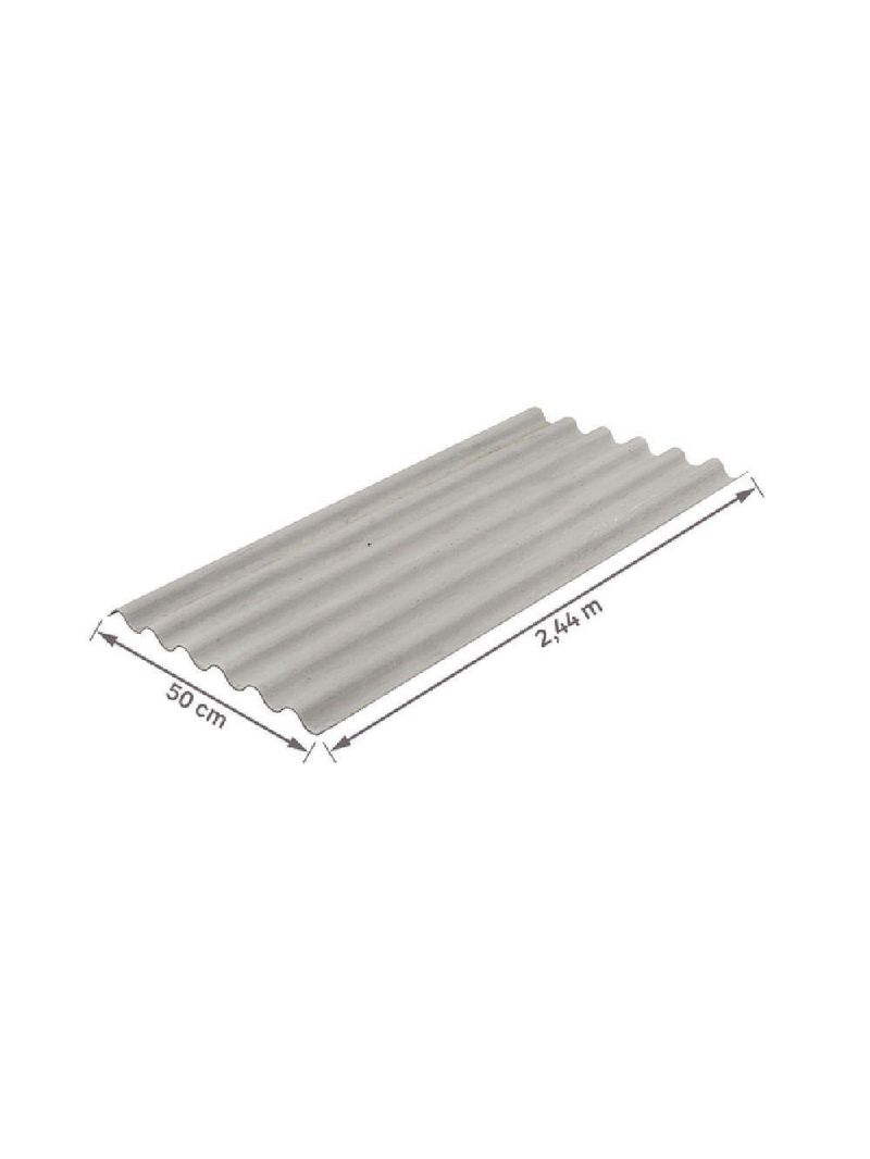 Telha Ondulada 4mm Metros X 50cm - 210042445 - Brasilit Telha Fibrotex 4mm 2,44x0,50m Crfs