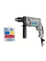 Furadeira de impacto 1/2" 500w com kit de parafusos e buchas 220v - tramontina
