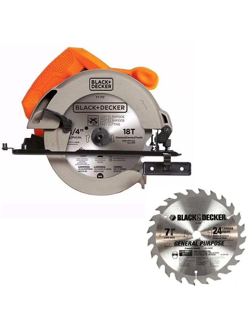 Serra circular 7 1/4  1400w 220v  black decker